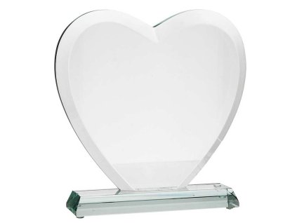 g031 sklenena plaketa srdce h 20cm