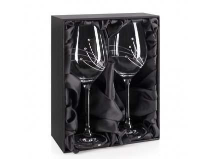 darkova krabicka sklenice na vino swarovski classic modern