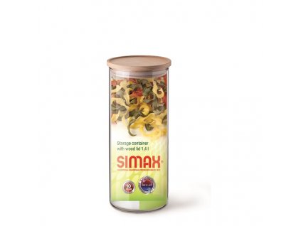 Simax dóza na potraviny s dřevěným víčkem 1,4 l