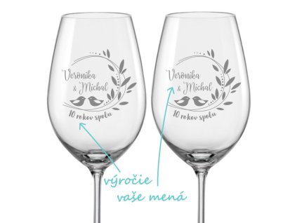 sklenice na vino k vyroci romance sk