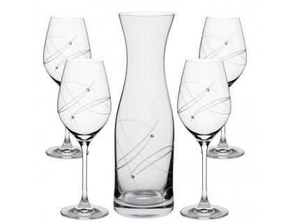 set sklenice na vino karafa swarovski modern vital