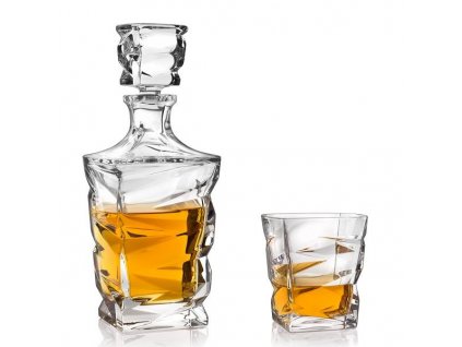 Crystal Bohemia Zig zag set na whisky