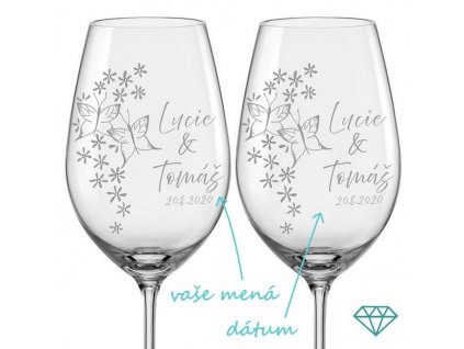 svatebni sklenicky na vino motylci s krystaly sk