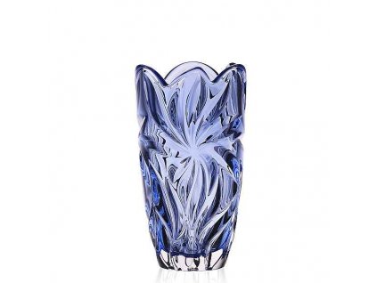 Aurum Crystal váza Flora blue 28 cm