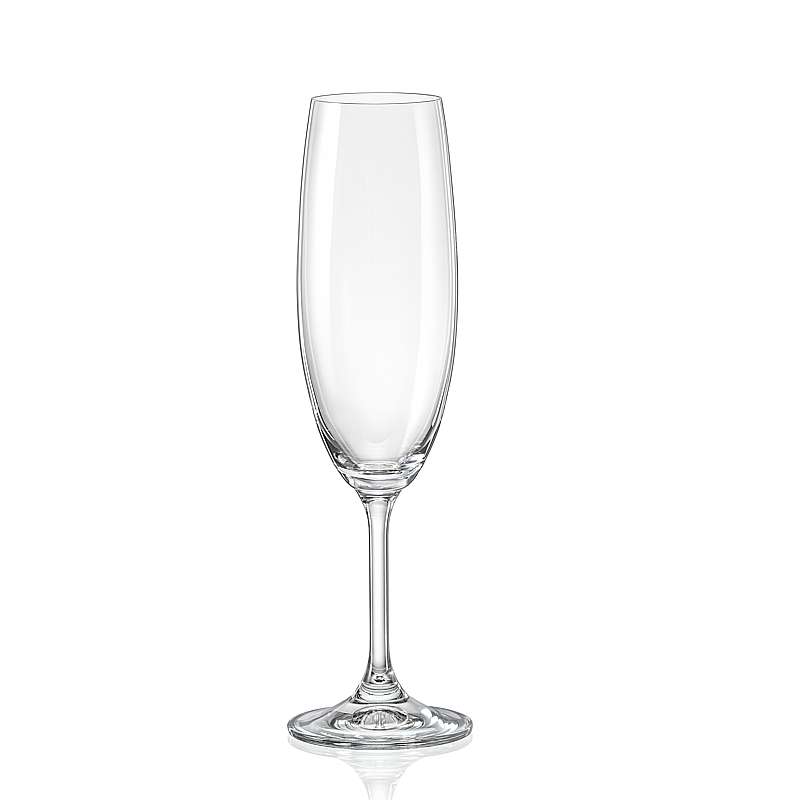 Crystalex Poháre na sekt LARA 220 ml, 6 ks