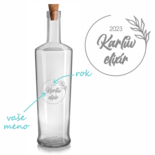 Pieskovaná fľaša Olea Piede Elixír 0,7 l