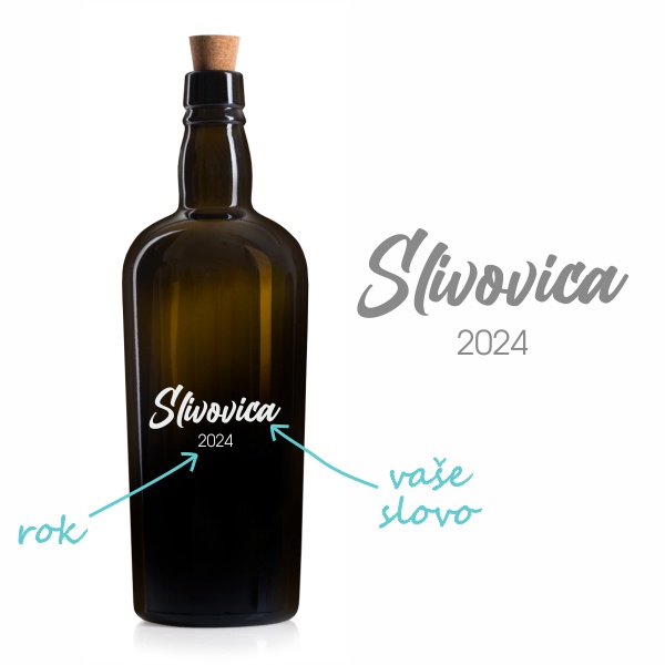 Pieskovaná fľaša DOUGLAS Slivovice 0,7 l