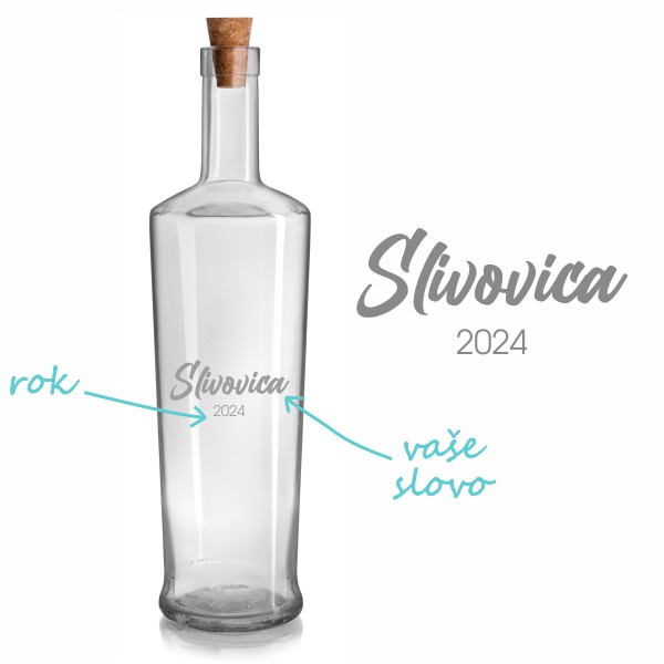 Pieskovaná fľaša Olea Piede Slivovice 0,7 l
