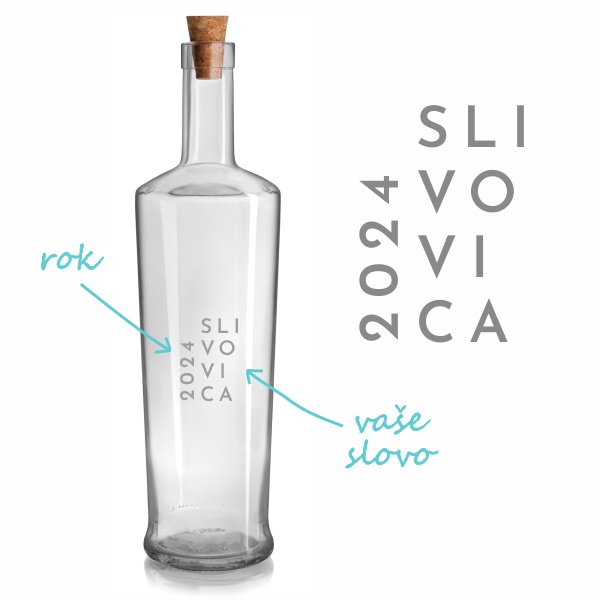 Pieskovaná fľaša Olea Piede Slivovice 2, 0,7 l