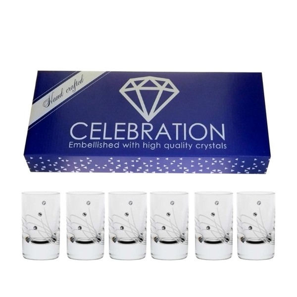 Celebration crystals Poháre na panáky CRYSTALS CLASSIC 30 ml, 6 ks
