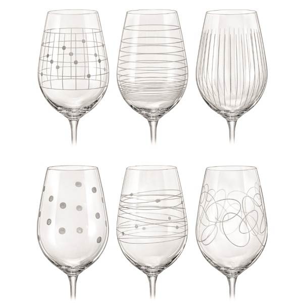 Crystalex Poháre na víno VIOLA ELEMENTS 450 ml, 6 ks