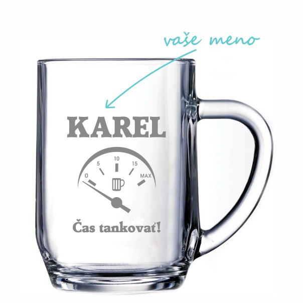 Pieskovaný polliter na pivo Čas tankovať
