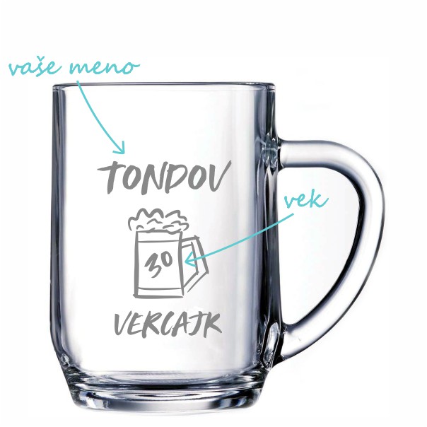 Pieskovaný polliter na pivo Tondov vercajk
