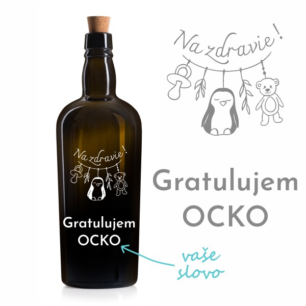 Pieskovaná fľaša DOUGLAS Gratulácia 0,7 l