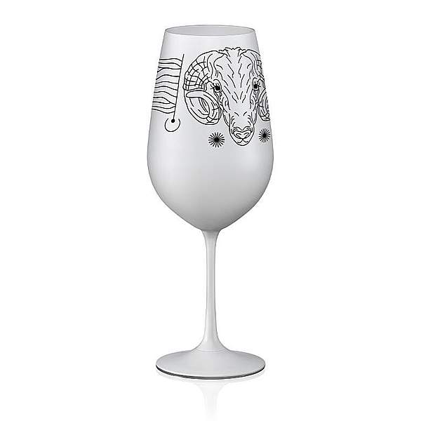 Crystalex pohár Zverokruhy Baran biela 550 ml