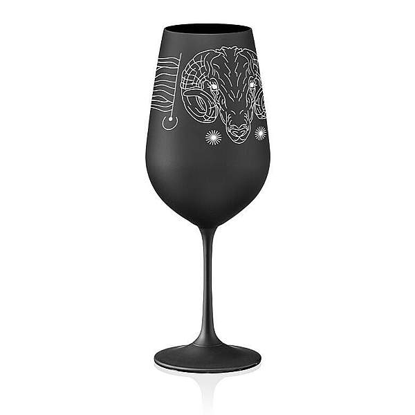 Crystalex pohár Zverokruhy Baran čierna 550 ml