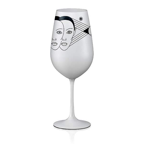 Crystalex pohár Zverokruhy Blíženci biela 550 ml