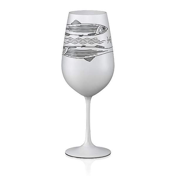 Crystalex pohár Zverokruhy Ryby biela 550 ml