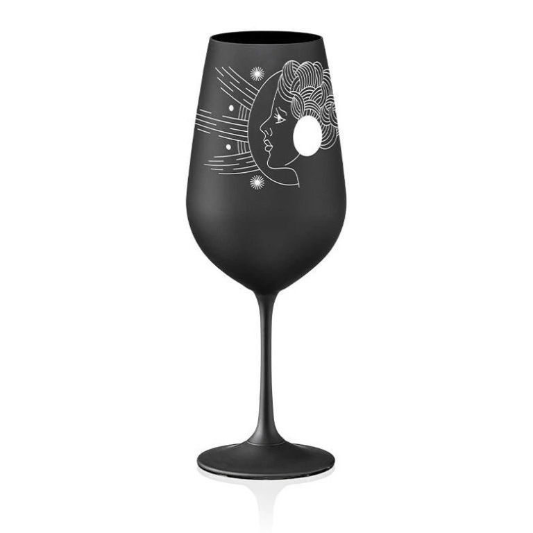 Crystalex pohár Zverokruhy Panna čierna 550 ml