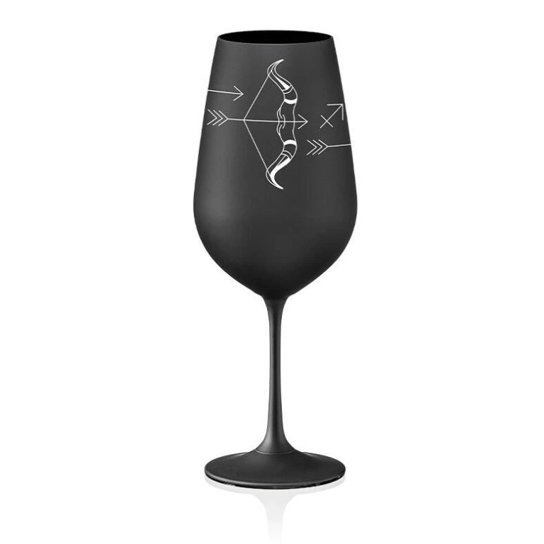 Crystalex pohár Zverokruhy Strelec čierna 550 ml
