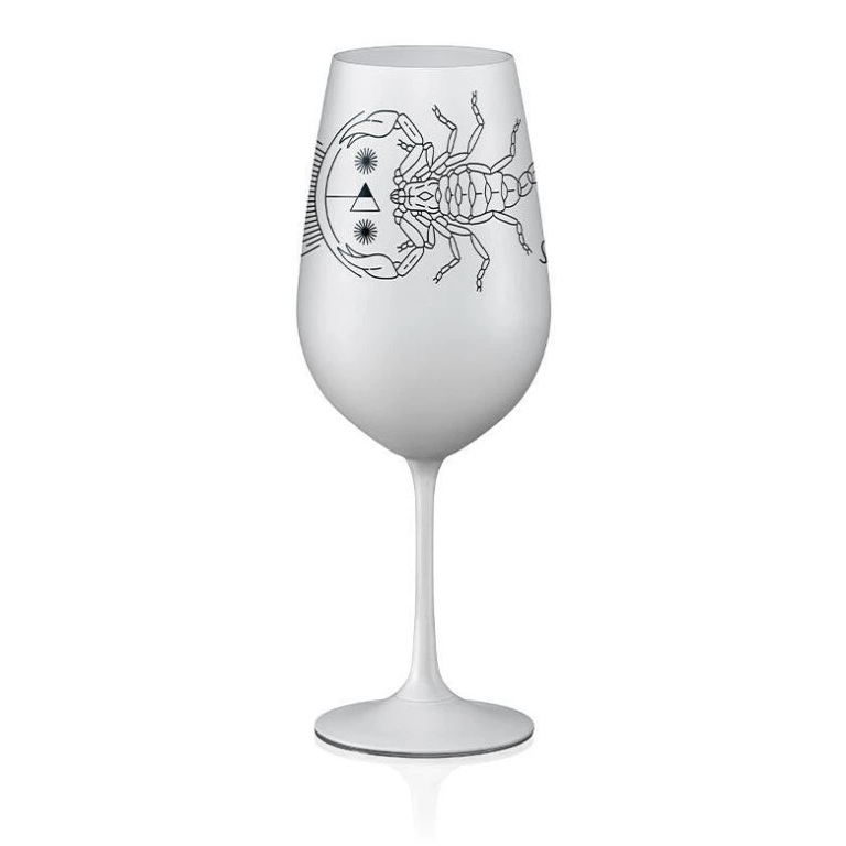 Crystalex pohár Zverokruhy Škorpión biela 550 ml