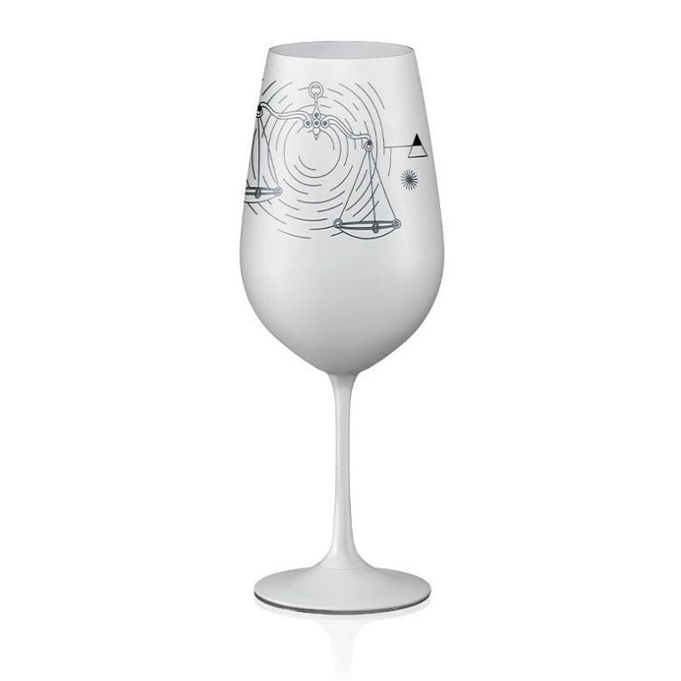 Crystalex pohár Zverokruhy Váhy biela 550 ml