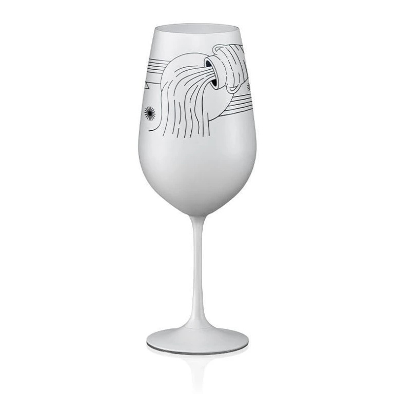 Crystalex pohár Zverokruhy Vodnár biela 550 ml