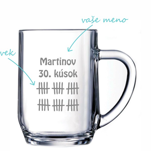 Pieskovaný polliter na pivo Martinov 30. kúsok