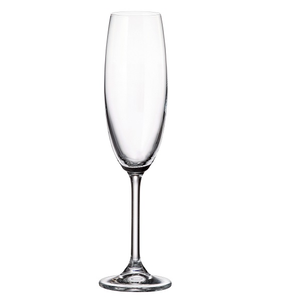 Crystal Bohemia Poháre na sekt COLIBRI 220 ml, 6 ks