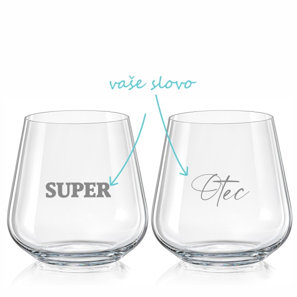Poháre na destiláty Super otec 2 ks