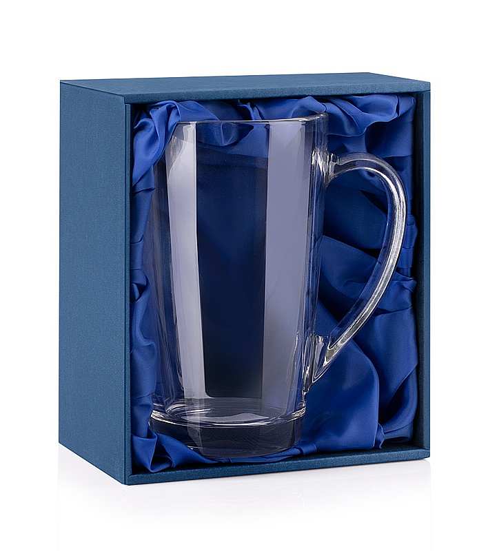 Darčeková krabička na hrnček Alex s modrým saténom