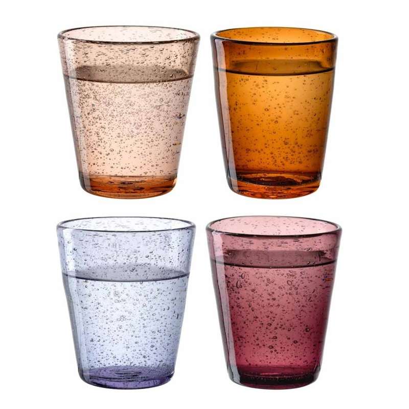 Leonardo pohár Burano teplej farby 330 ml 4 ks
