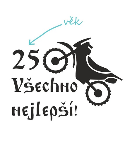 Pieskovanie narodeninového motívu MOTORKA Veľkosť obrázku: Veľký do 49 cm²