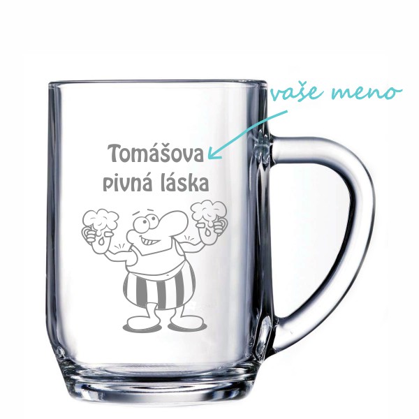 Pieskovaný polliter na pivo Tomášova pivná láska