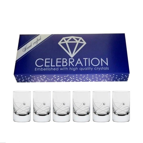 Celebration crystals Poháre na destiláty CRYSTALS MODERN 30 ml, 6 ks
