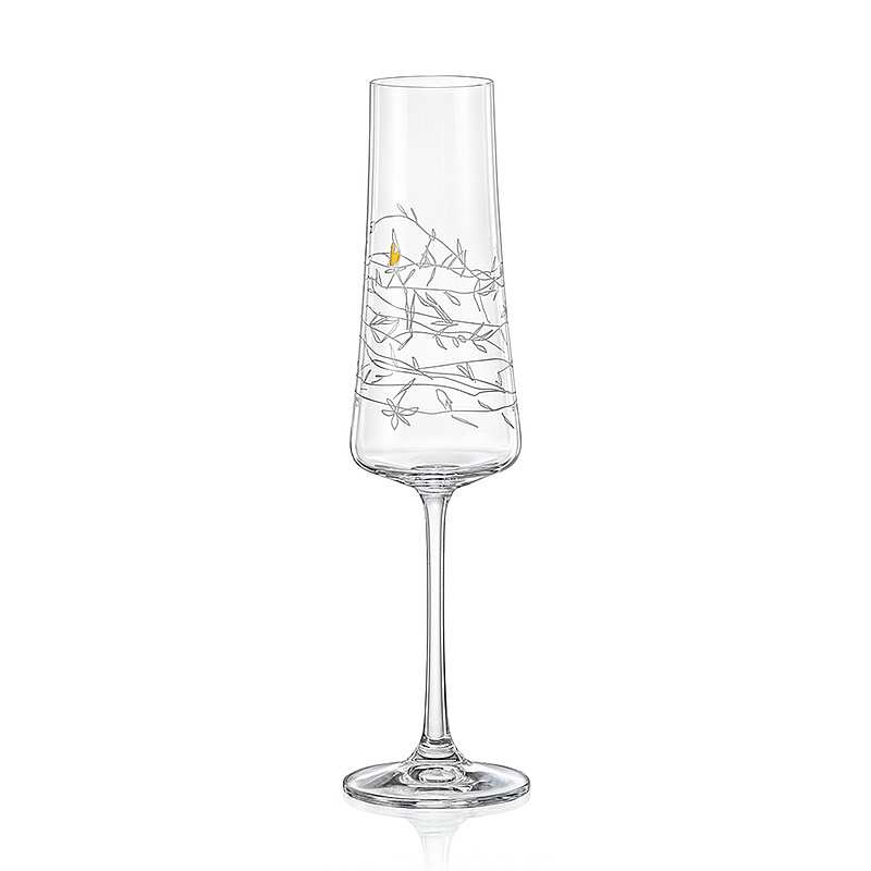 Crystalex GARDEN poháre na sekt 210 ml, 2 ks