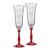 Crystalex Sklenice na sekt šampaňské šumivé víno Angela LOVE 190 ml 2 ks