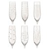 Crystalex dekorovane Sklenice na sekt sampanske šumivé víno VIOLA ELEMENTS 190 ml 6 ks