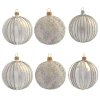 sada vánočních ozdob bílostříbrná kule s balotinkou