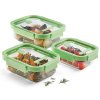 lekue 3 piece rectangular glass containers