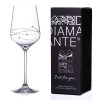 Diamante Spiral Swarovski brousena sklenice na víno zdobena krystaly 450 ml