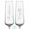 sklenice na sekt k vyroci calligraphy