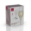 Rona kristalove Sklenice na sekt sampanske šumivé víno ARAM 220 ml 6 ks krabice