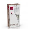 Rona kristalove Sklenice na sekt sampanske šumivé víno GRACE 280 ml, 2 ks krabicka