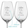 svatebni sklenicky na vino spojena srdce sk