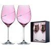 Diamante Silhouette Pink poháre na víno 470 ml 2 ks