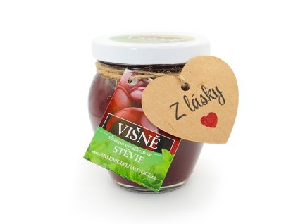 Visnovy dzem slazeny stevii z lasky