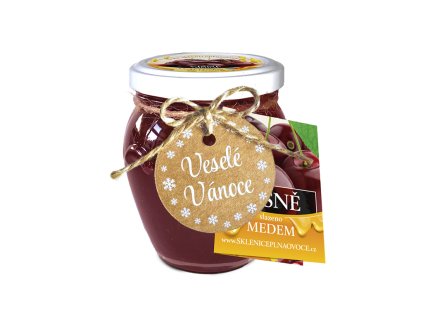 Sklenička s medem Veselé Vánoce