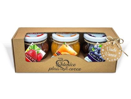 3 krabička s cukrem Veselé Vánoce