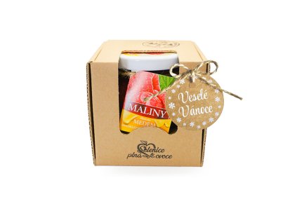 1 krabička s medem Veselé Vánoce